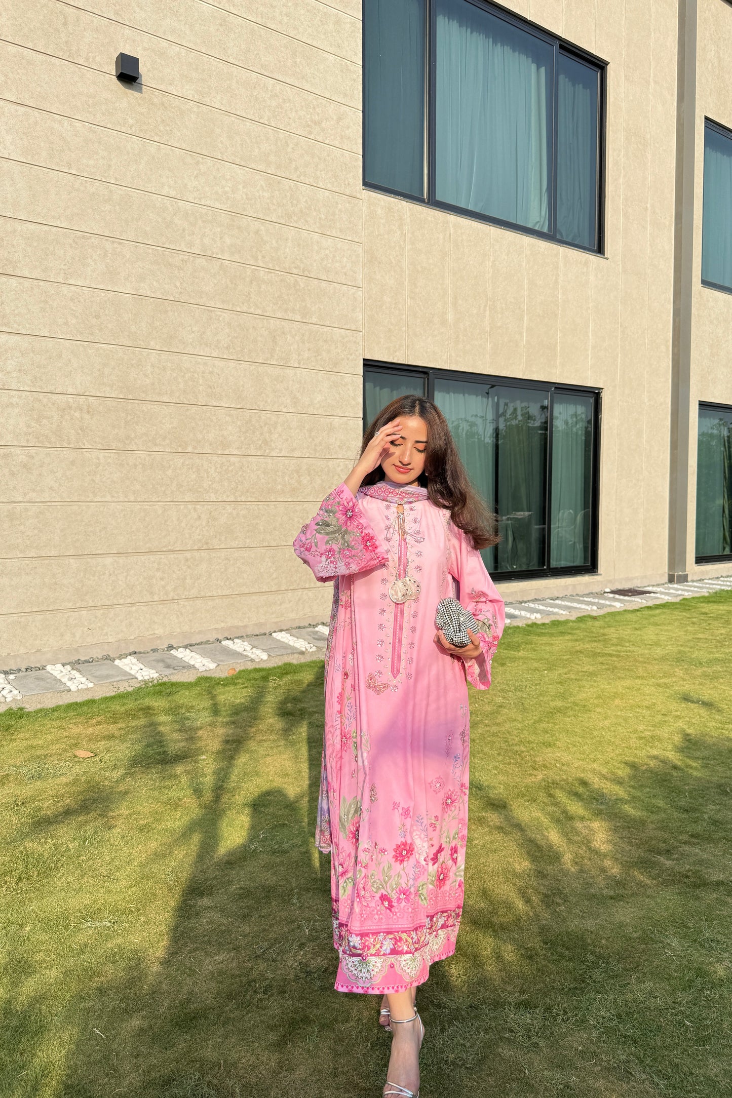 Blush Bloom Kaftan – 2 Piece