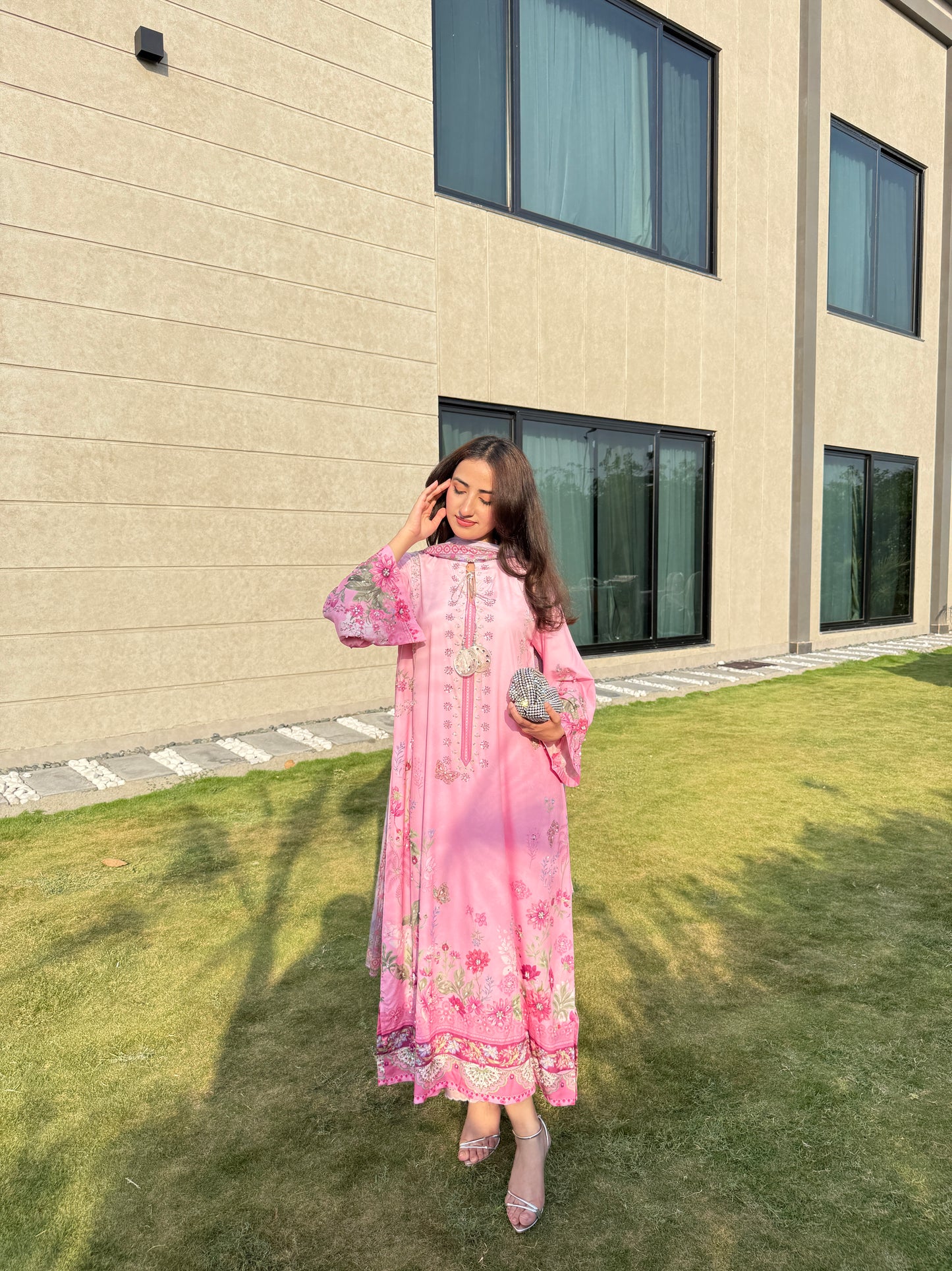 Blush Bloom Kaftan – 2 Piece