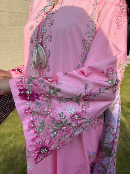 Blush Bloom Kaftan – 2 Piece