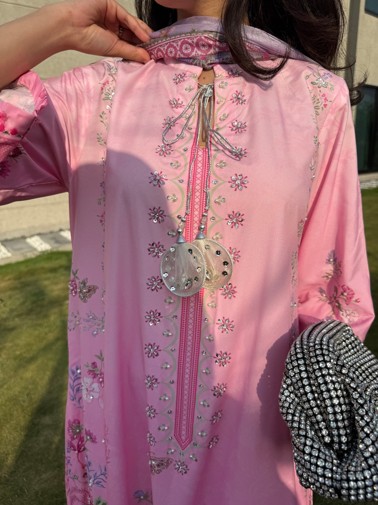 Blush Bloom Kaftan – 2 Piece