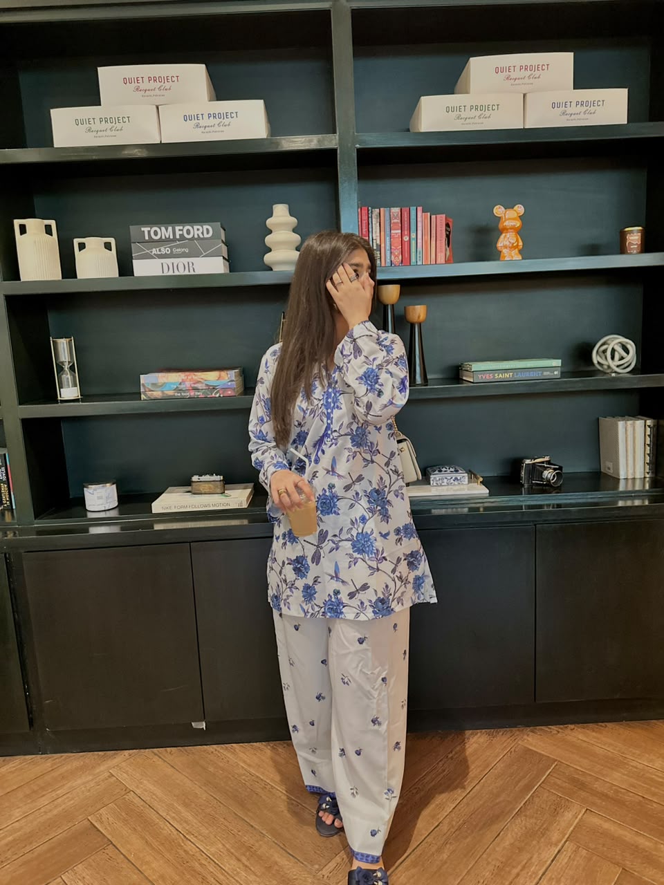 Bluebird bloom– 2 Piece Swiss Lawn Co-ord Set